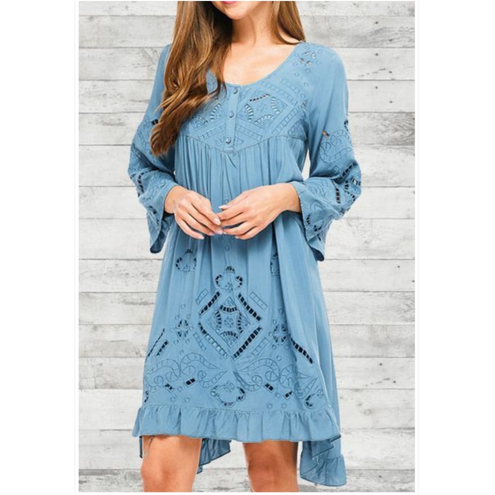 Rayon Cut-Out Tunic/Dress